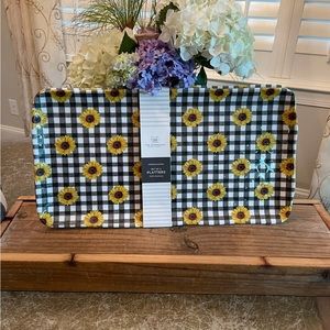 FARMHOUSE SUNFLOWERS” MELAMINE PLATTERS